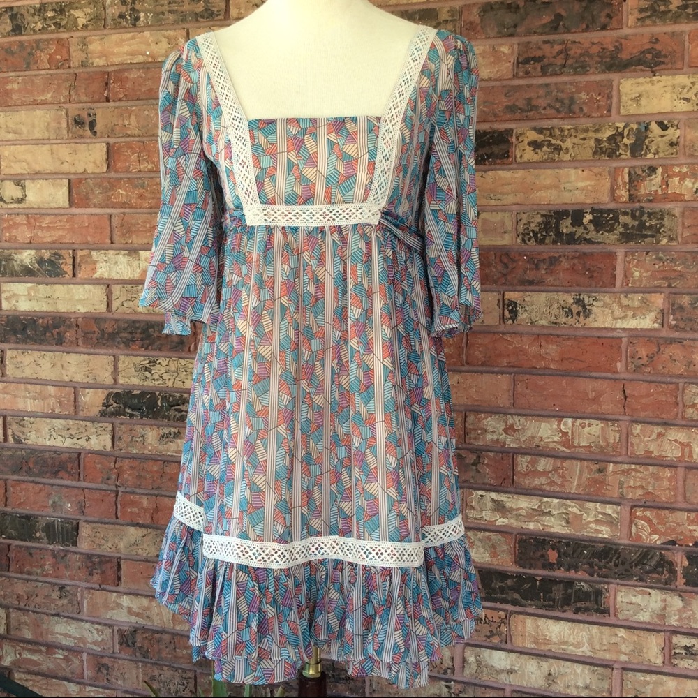 Jovovich Hawk Target Boho Peasant Mini Dre…